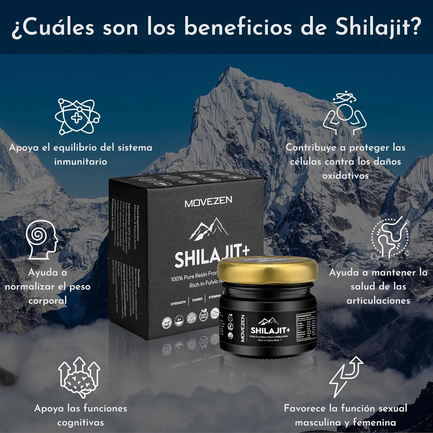 Resina Orgánica Pura del Himalaya SHILAJIT 100g